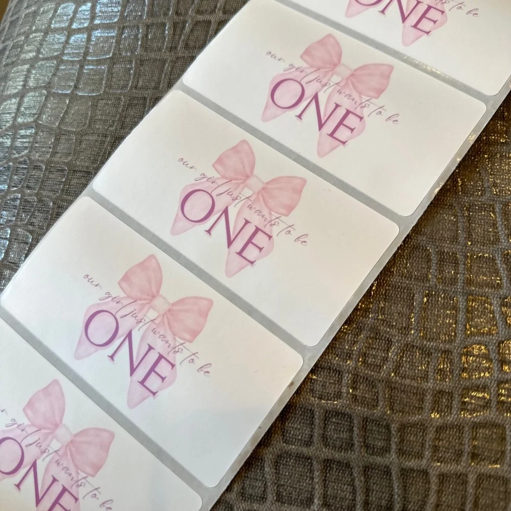 One Year Birthday Party Labels
